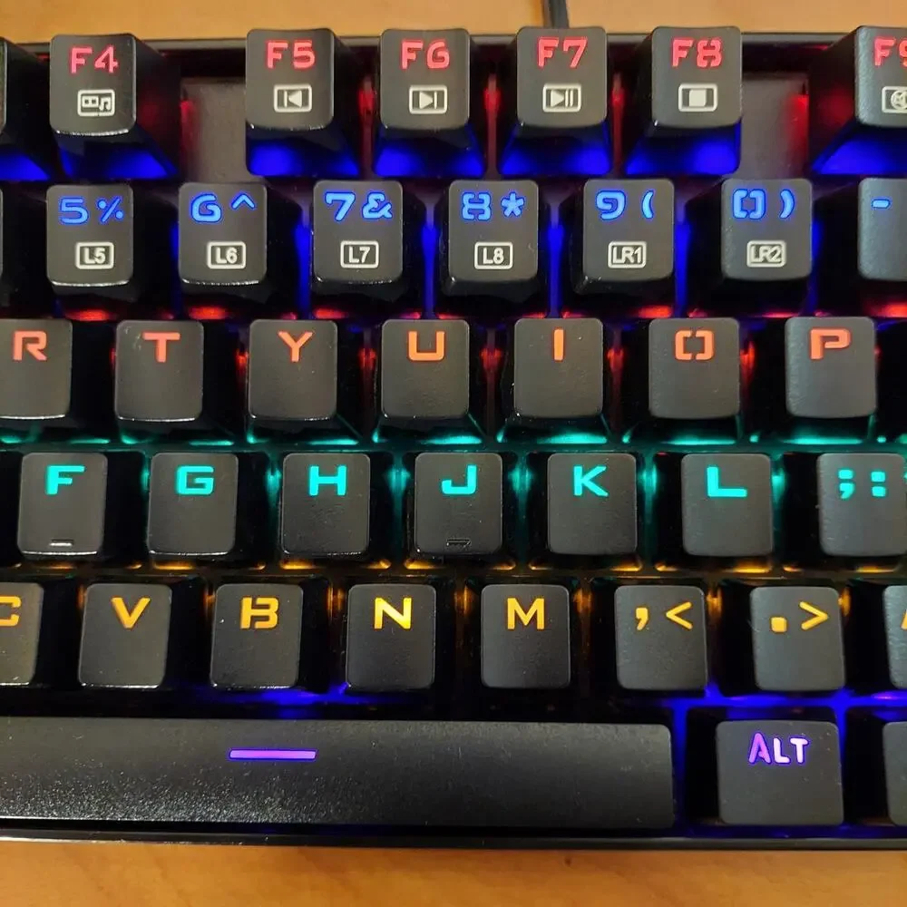 KUMARA Gaming Keyboard REDRAGON K552 LED Backlit Wired Mechanical 87 Key Black